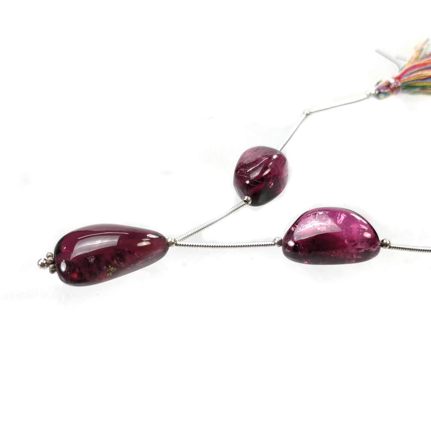 RUBELLITE TOURMALINE Gemstone Loose Beads : 66.60cts Natural Untreated Tourmaline Uneven Plain Nuggets 12*17mm - 22*13mm