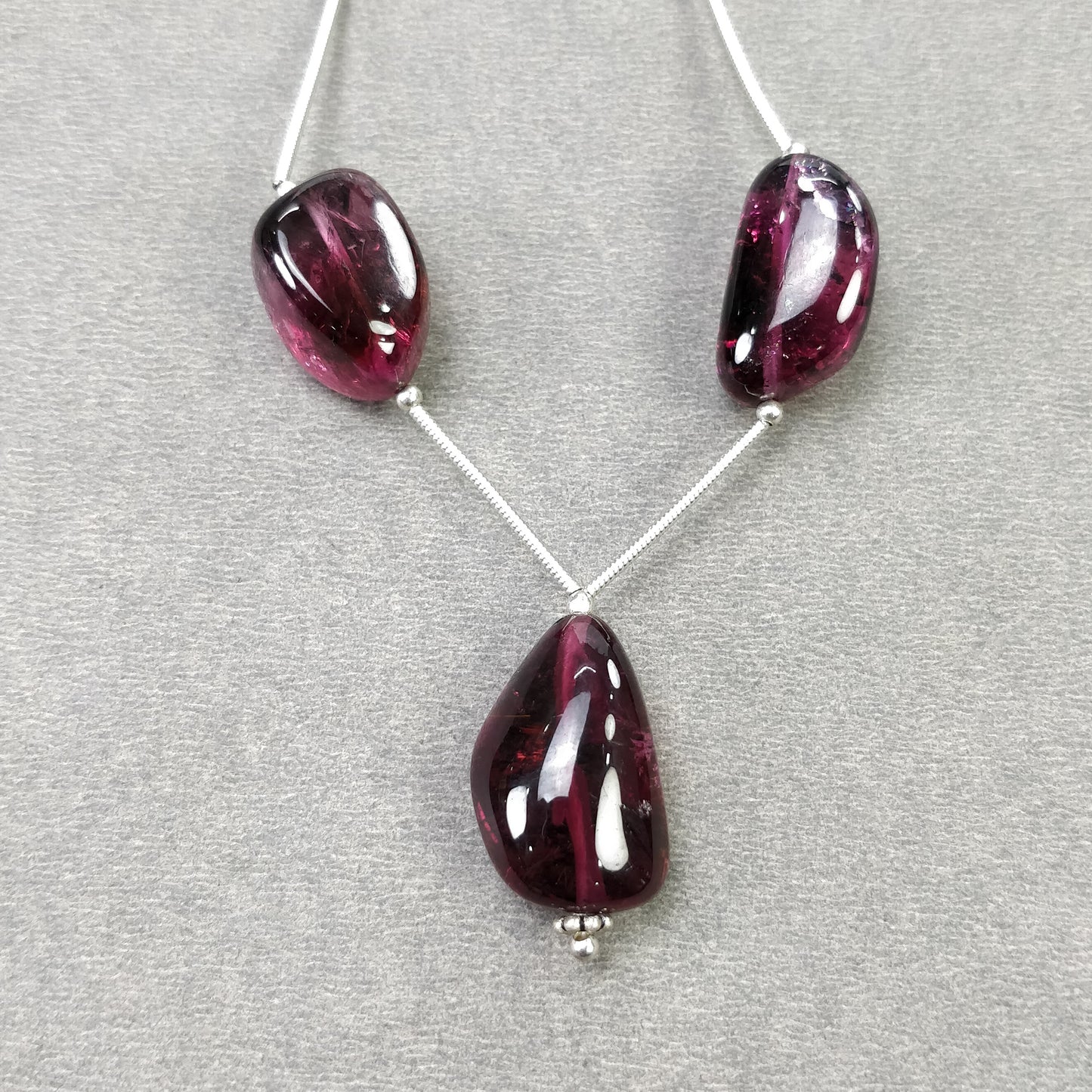 RUBELLITE TOURMALINE Gemstone Loose Beads : 66.60cts Natural Untreated Tourmaline Uneven Plain Nuggets 12*17mm - 22*13mm