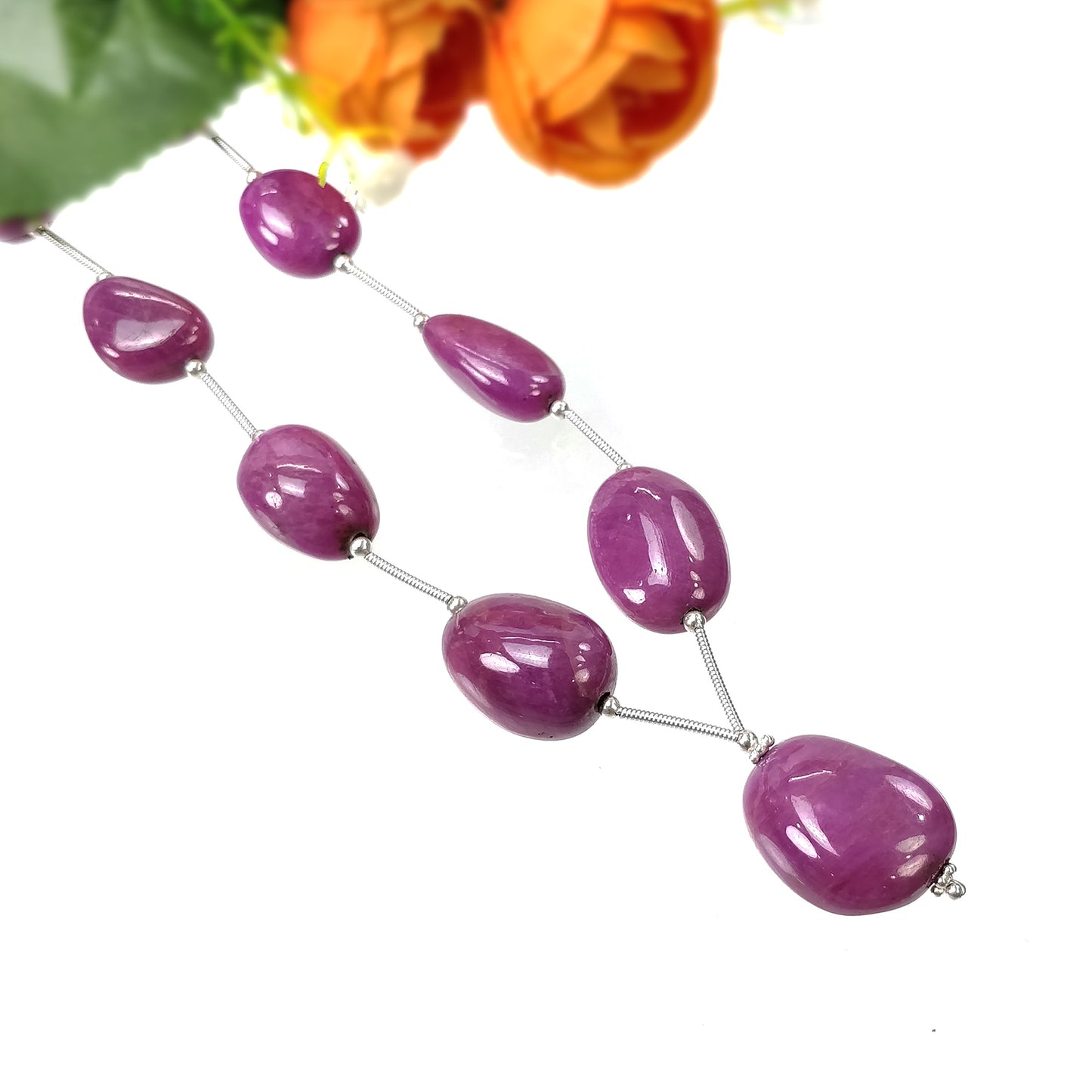 RUBY Gemstone Cabochon Loose Beads : 258.55cts Natural Untreated Unheated Ruby Oval Shape Plain Beads 14*11mm - 21.5*17.5mm