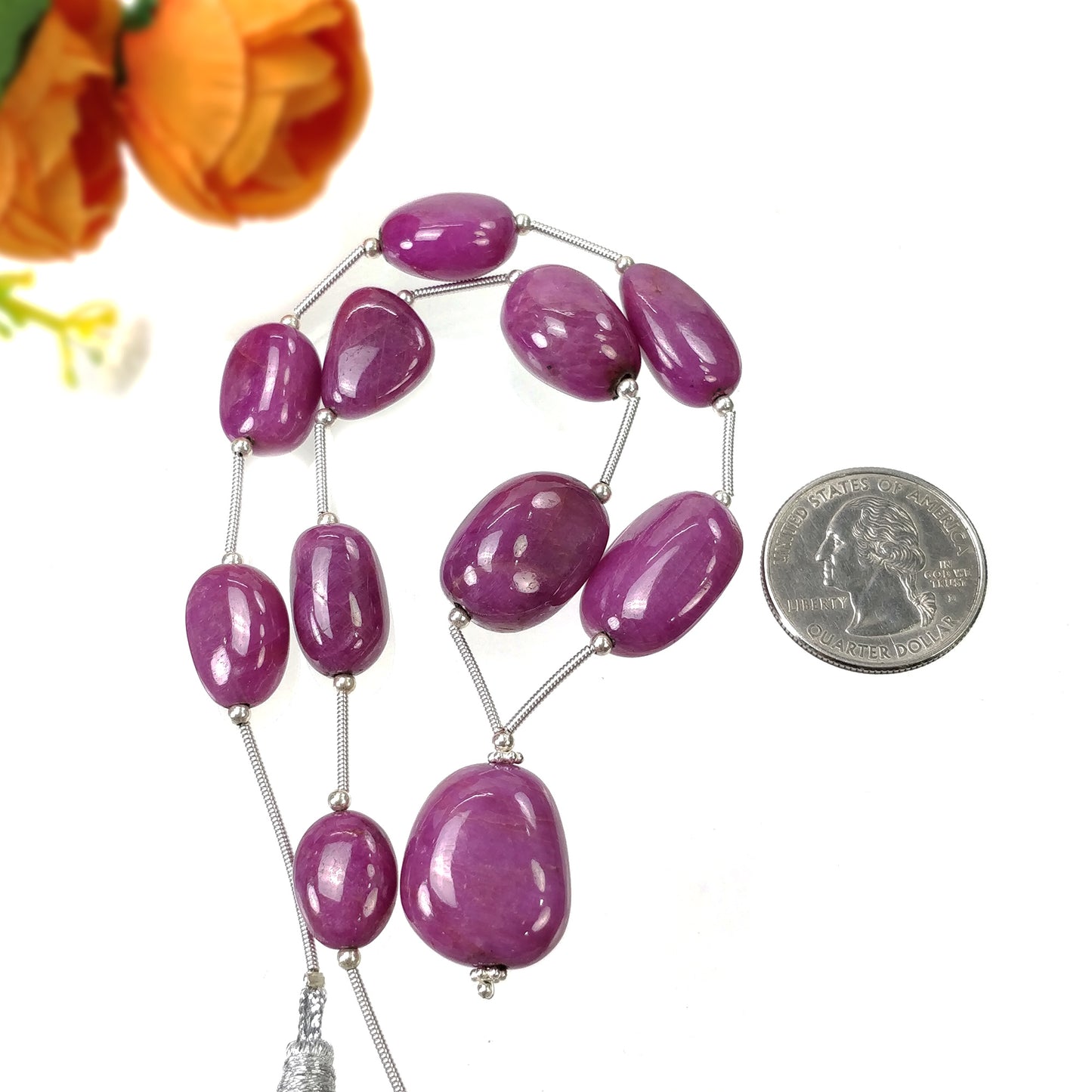 RUBY Gemstone Cabochon Loose Beads : 258.55cts Natural Untreated Unheated Ruby Oval Shape Plain Beads 14*11mm - 21.5*17.5mm