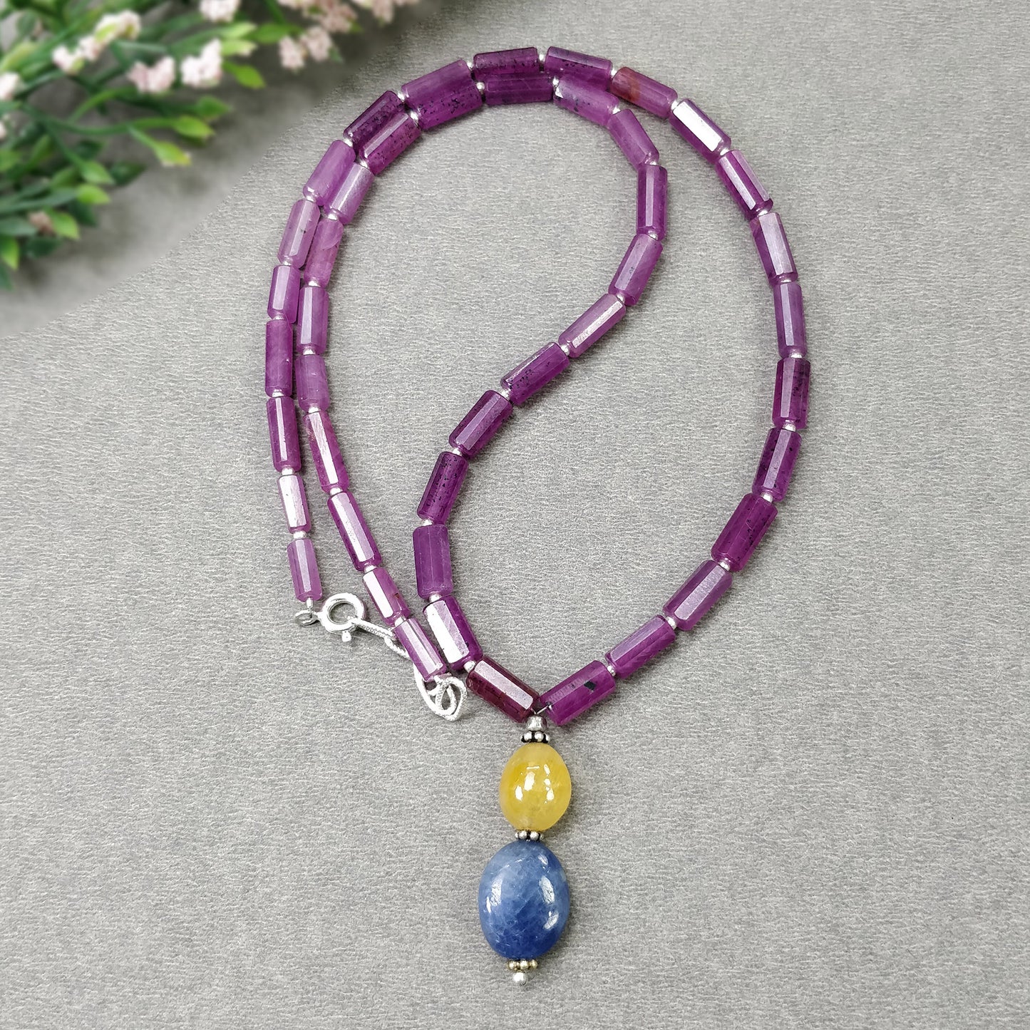 Pink sapphire Necklace