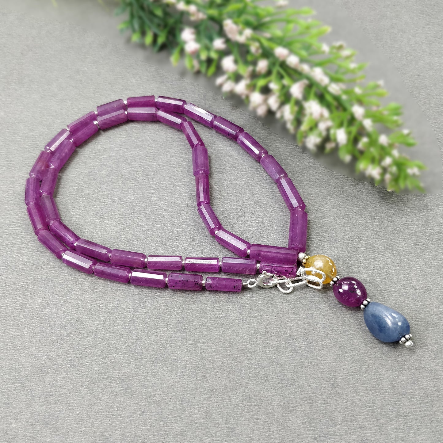 Pink Sapphire Necklace