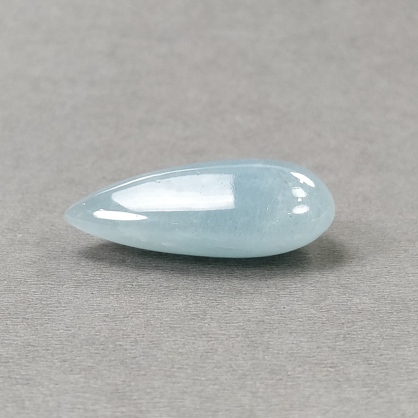 BLUE AQUAMARINE Gemstone Cabochon : 51.55cts Natural Untreated Aquamarine Pear Shape Cabochon 35*19.5mm
