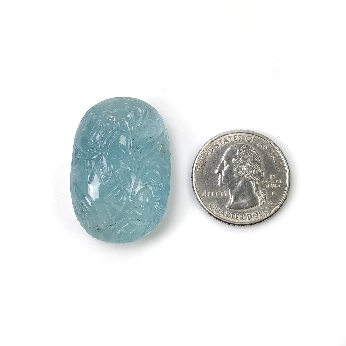 Hand Carved Aquamarine