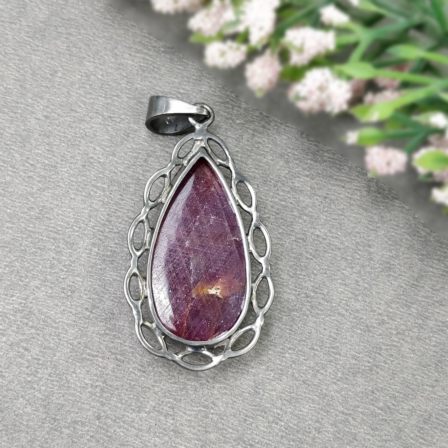 Red Ruby Earring