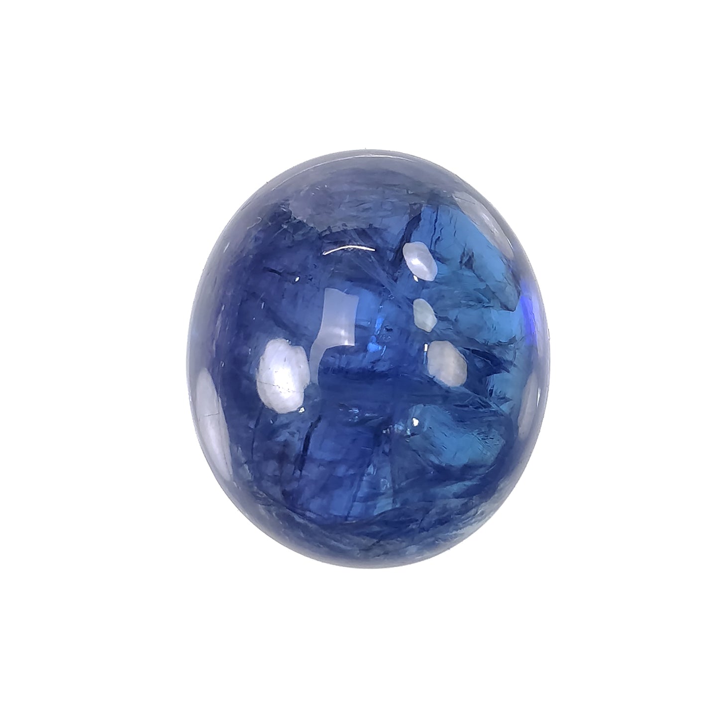 Natural Tanzanite Oval Cabochon : 41.05cts Natural Blue Tanzanite Gemstone Oval Shape 21*18mm