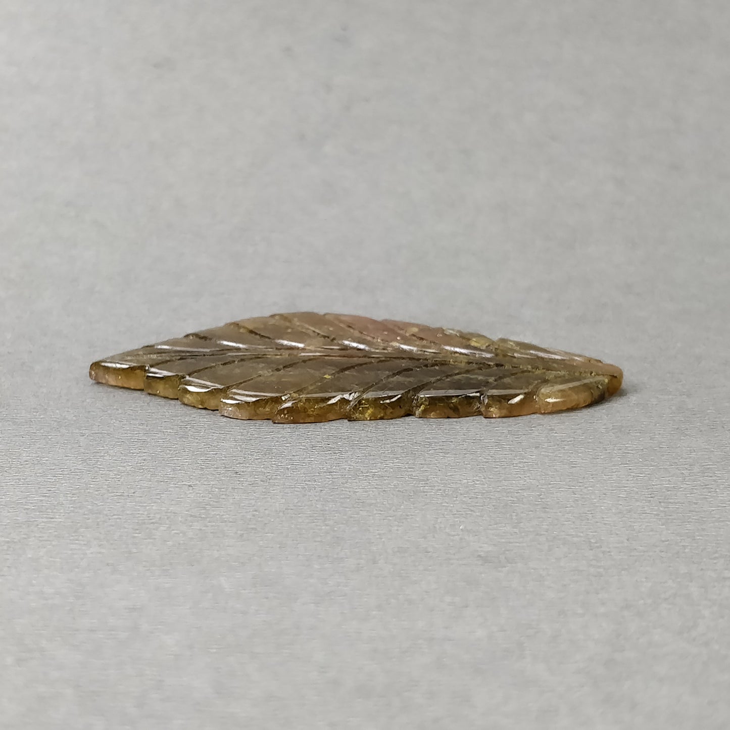 WATERMELON TOURMALINE Gemstone Carving : 55.85cts Natural Untreated Multi Bi-Color Tourmaline Hand Carved Leaf 62*34mm