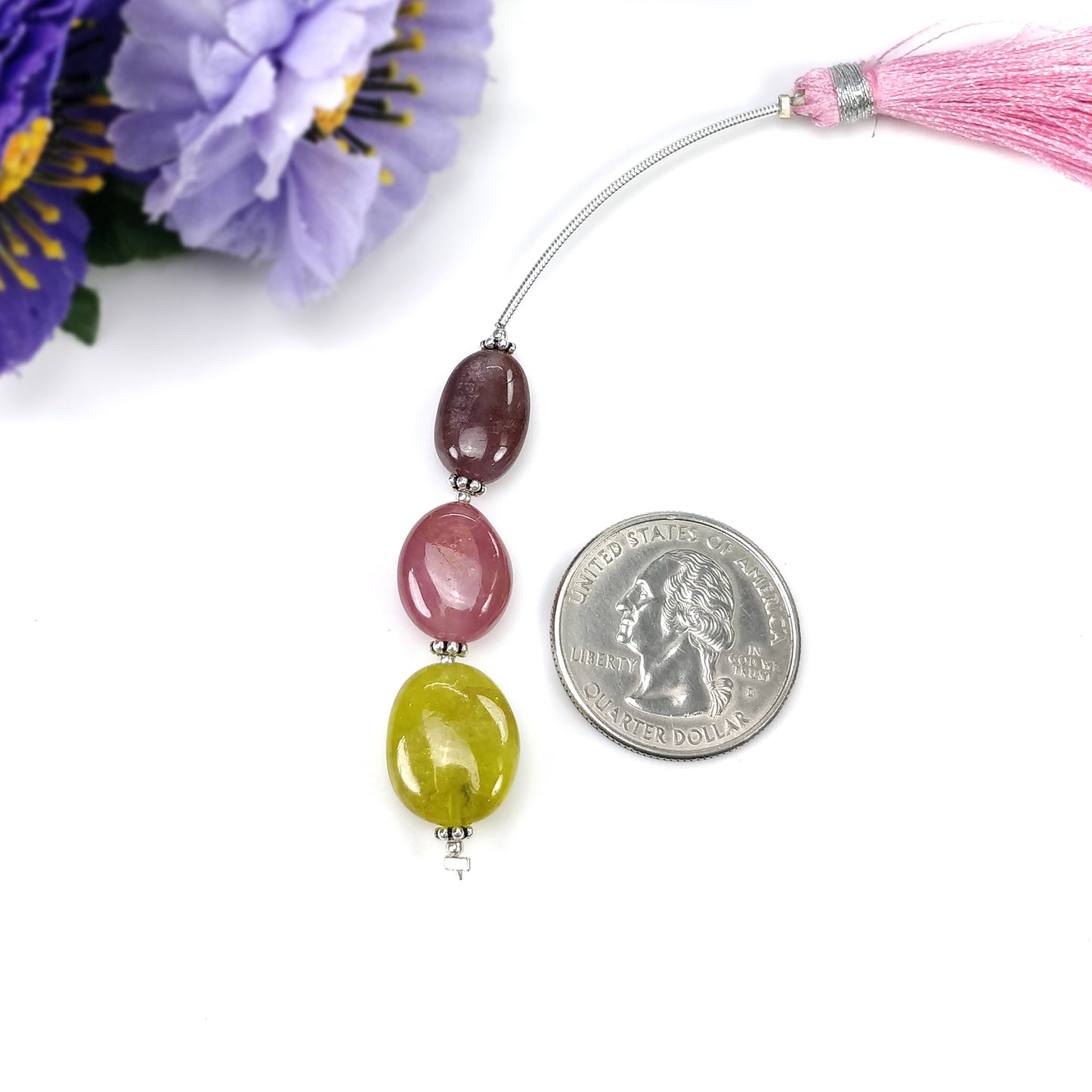 Tourmaline Gemstone Loose Beads : Natural Untreated Bi-Color Tourmaline Uneven Shape Plain Nuggets
