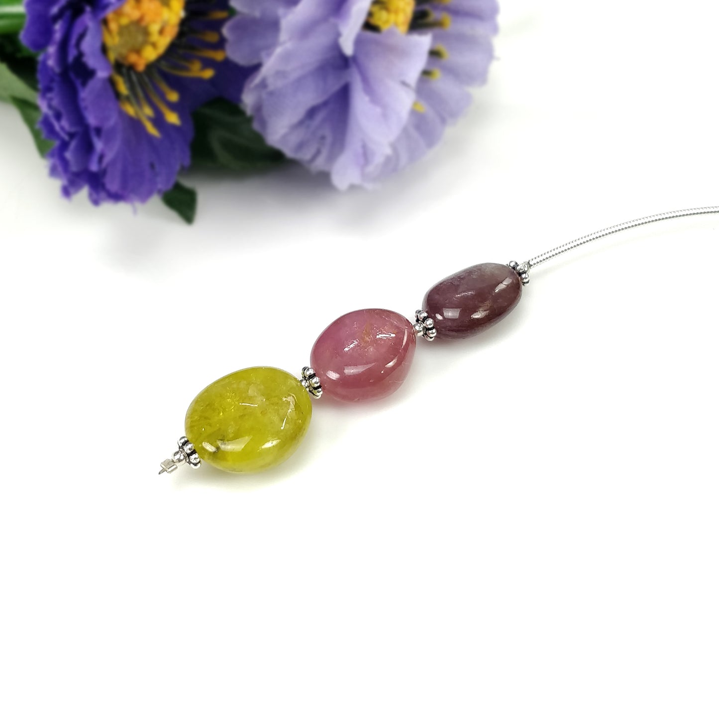Tourmaline Gemstone Loose Beads : Natural Untreated Bi-Color Tourmaline Uneven Shape Plain Nuggets