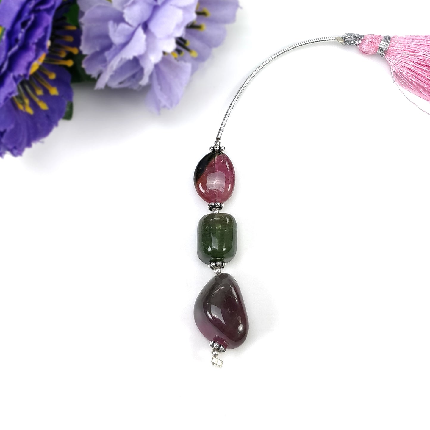 Tourmaline Gemstone Loose Beads : Natural Untreated Bi-Color Tourmaline Uneven Shape Plain Nuggets