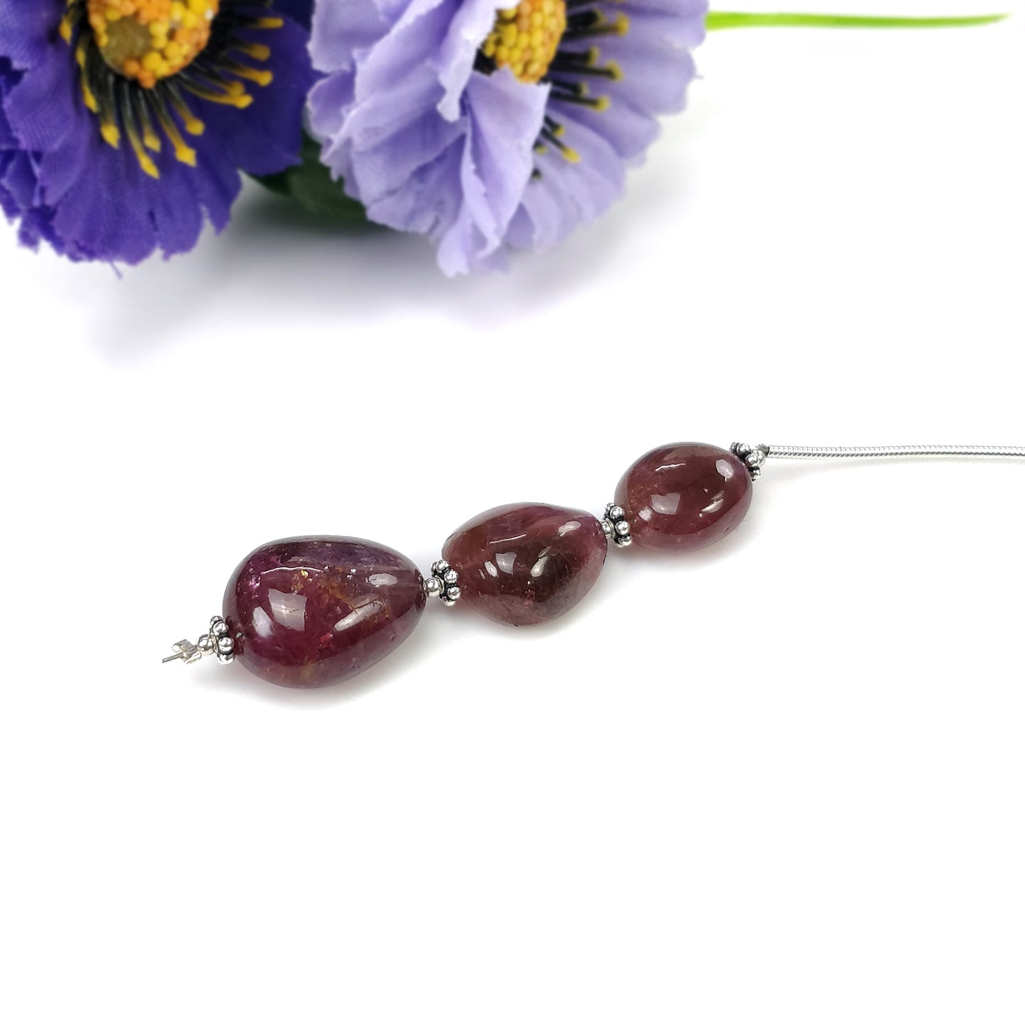 Tourmaline Gemstone Loose Beads : Natural Untreated Bi-Color Tourmaline Uneven Shape Plain Nuggets