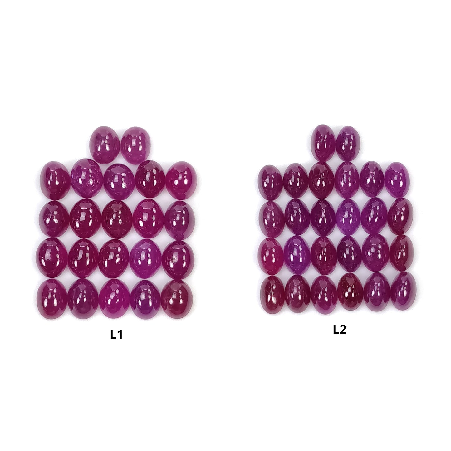 Ruby Gemstone Cabochon : Natural Untreated Unheated Red Ruby Oval Shape Lots For Jewelry