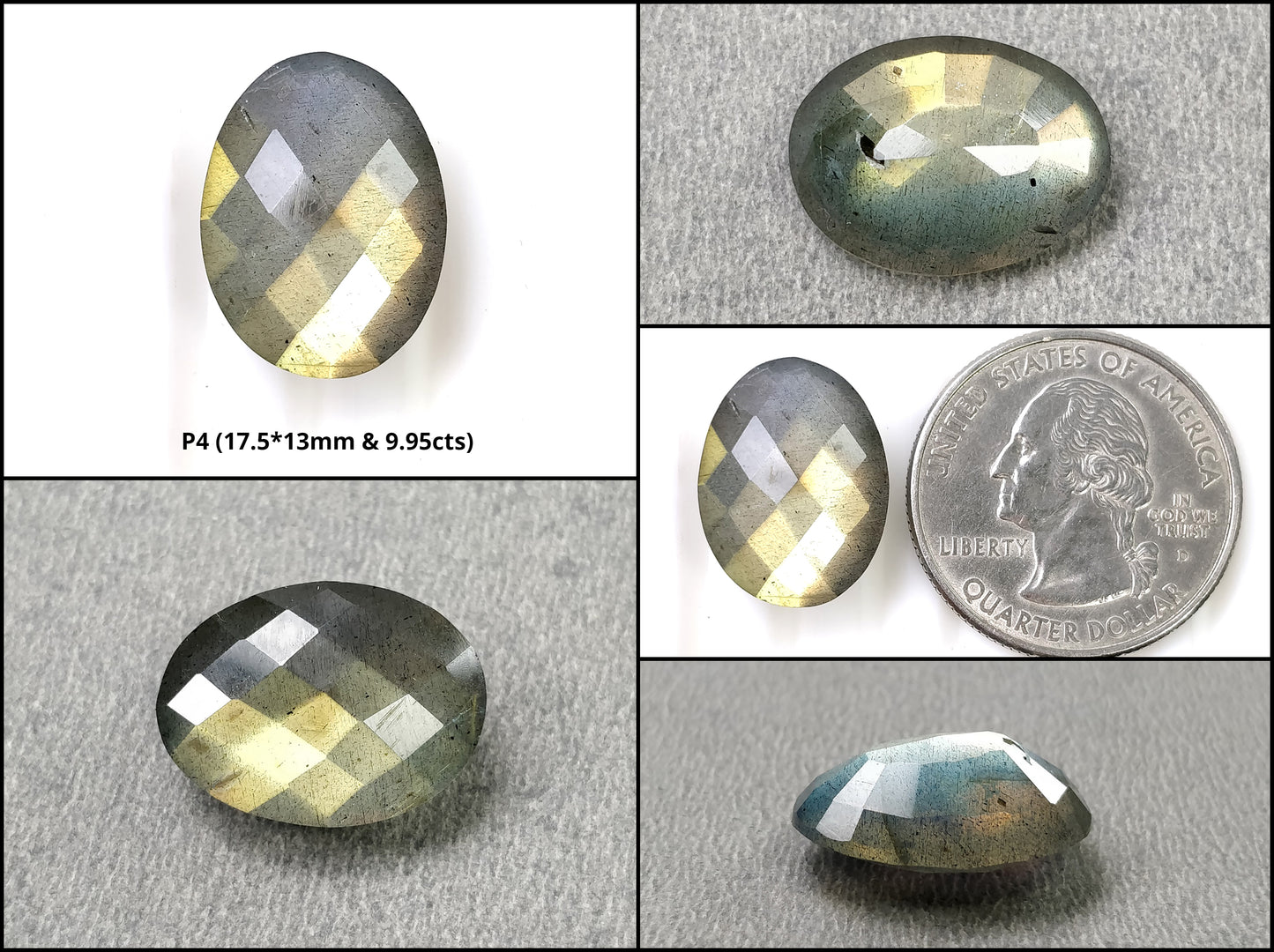 Checker Cut Labradorite