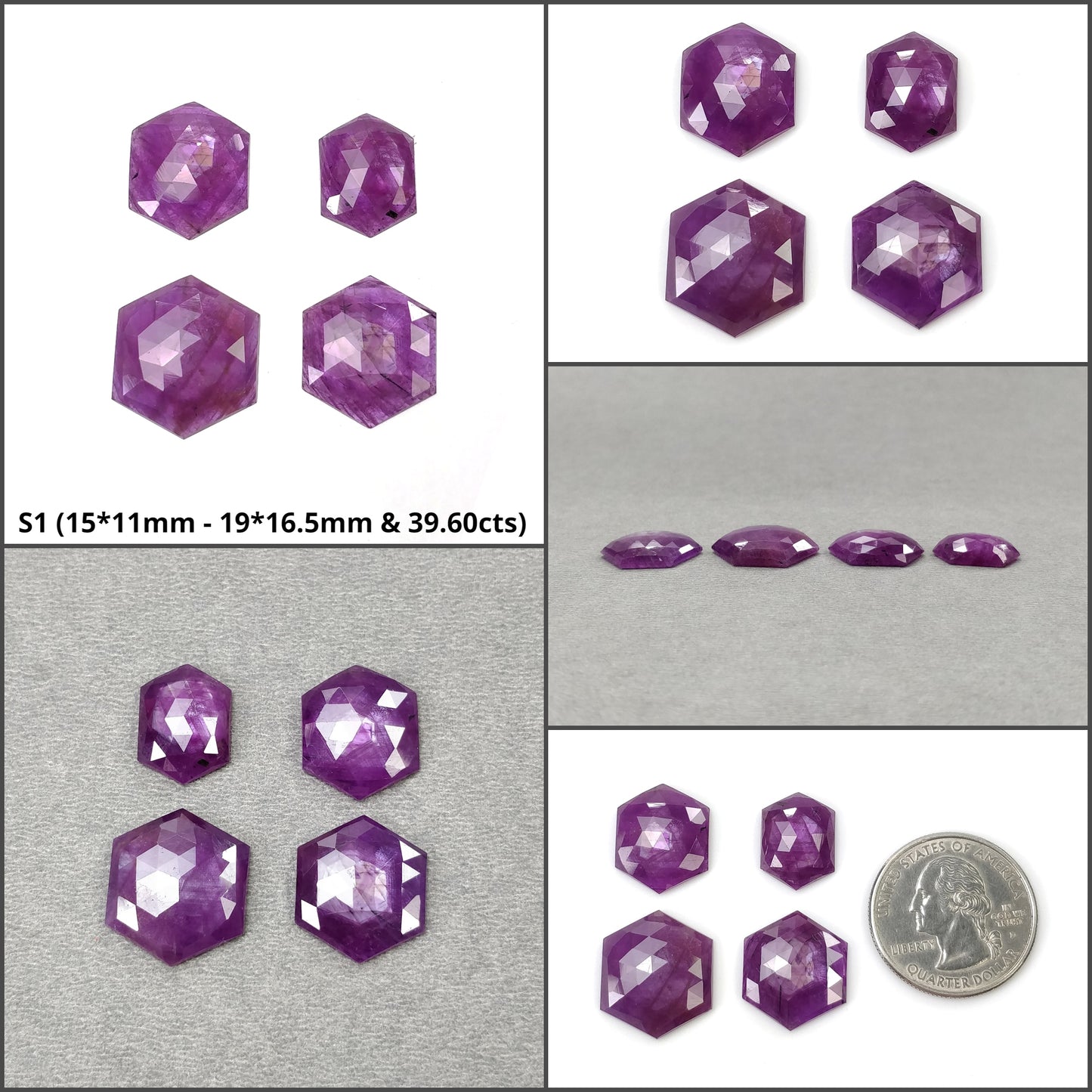 Hexagon Shape Sapphire