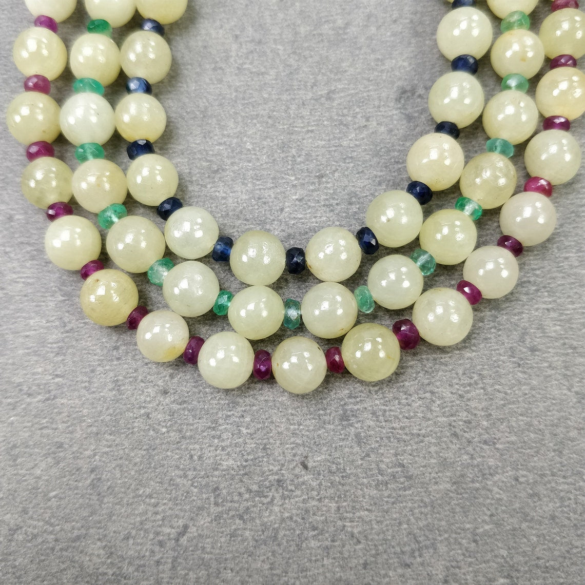Yellow And Blue SAPPHIRE EMERALD RUBY Gemstone Loose Beads: 64.00cts Natural Unheated Round Plain & Faceted Nuggets 3mm- 6mm 8"