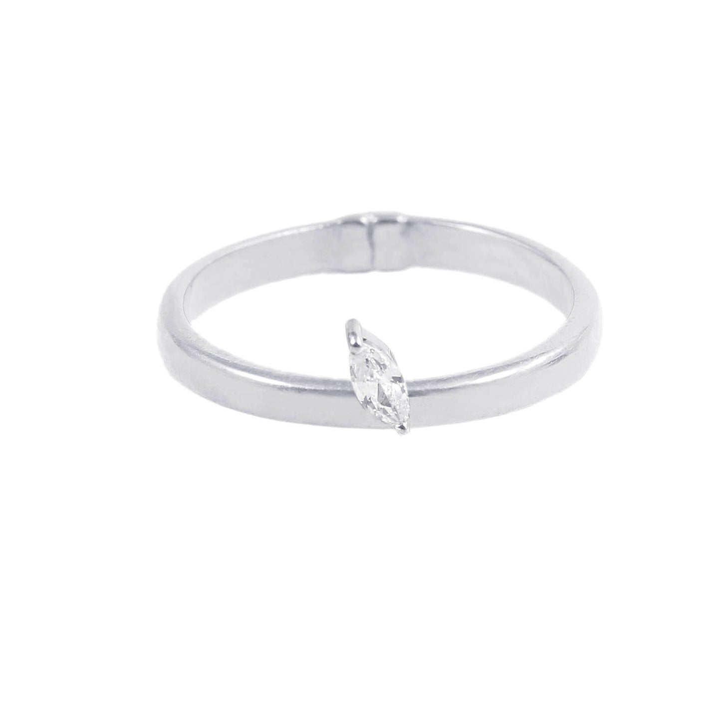 Marquise Ring Wedding Band Sterling Silver Promise Ring Dainty Delicate Rose Gold Art Deco Engagement Band Eternity Thin Stacking Ring 925