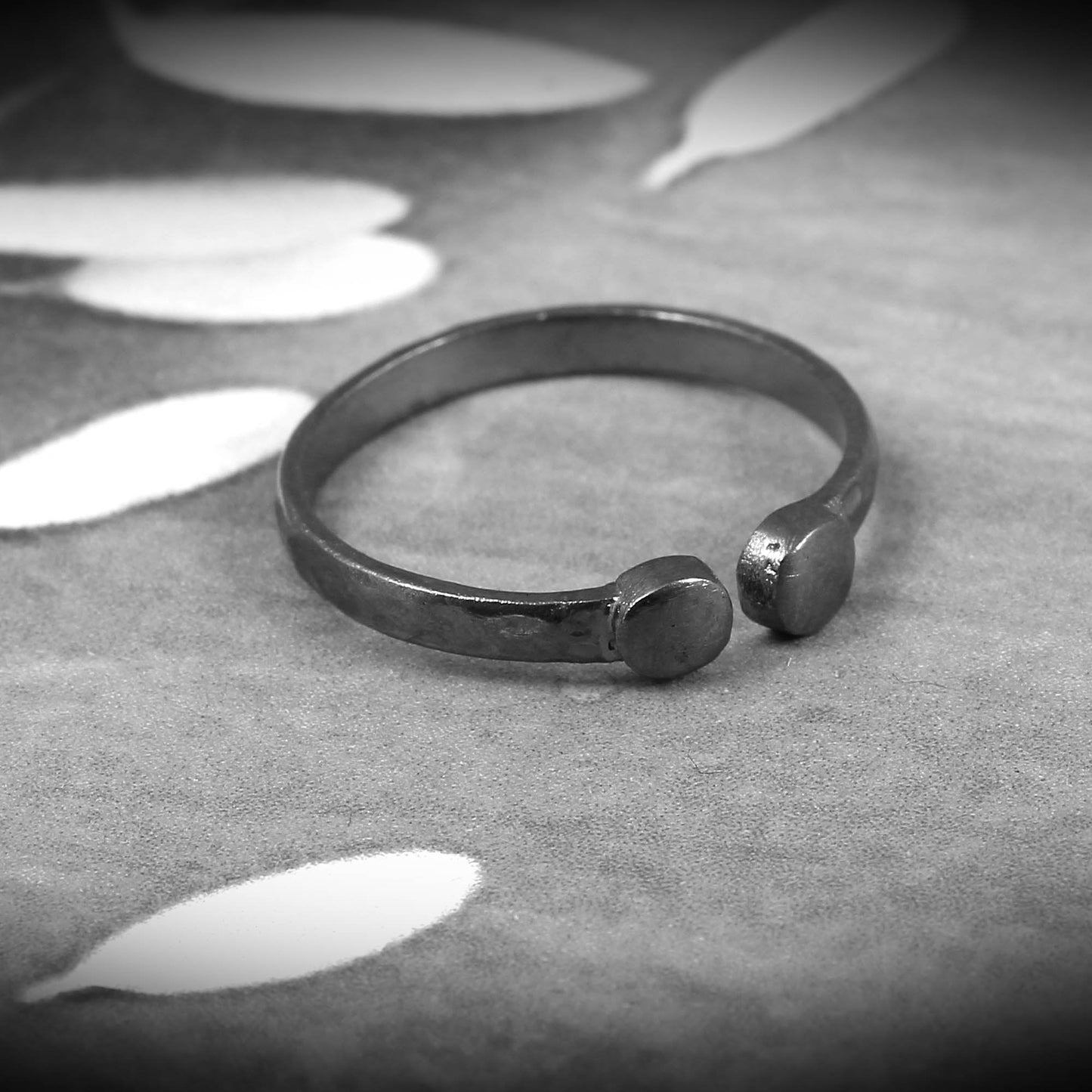 Brass Black Oxidized Plated Hammer Texture Support Adjustable Ring Raw Brass Ring Creation Component Ring Diy Boho Ring Band Handmade Ring