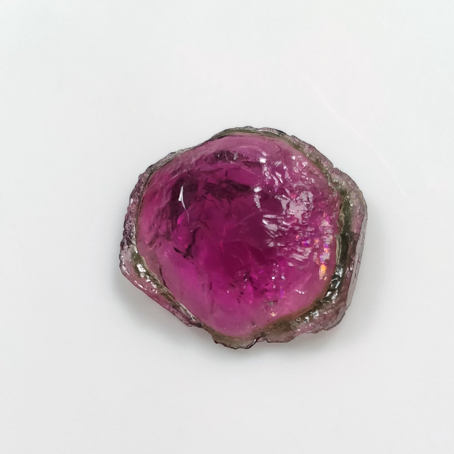 Watermelon TOURMALINE Gemstone RAW Specimen : 6.00cts Natural Untreated Tourmaline Gemstone Uneven Shape Raw Rough Specimen 17*15mm