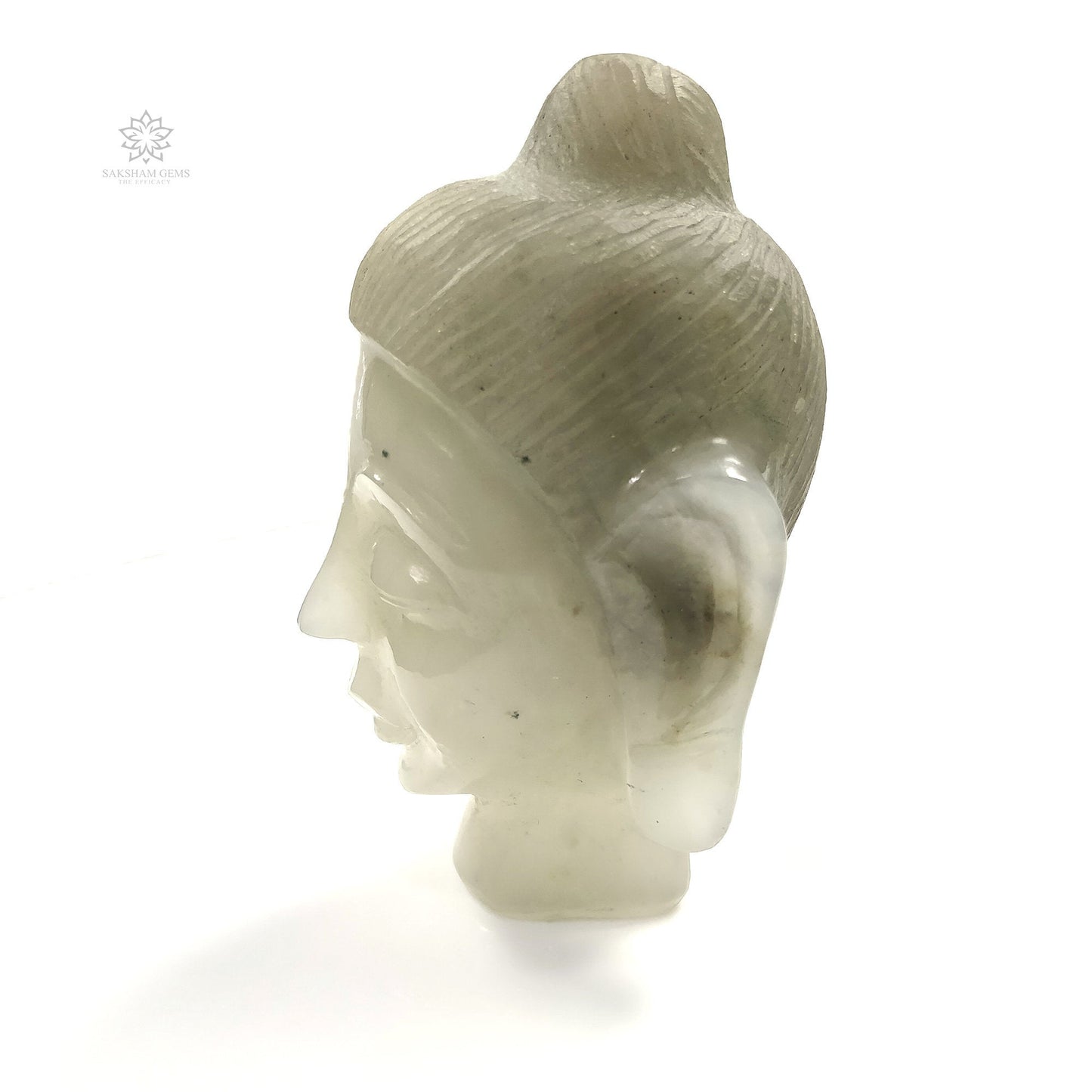 QUARTZ Gemstone Sculpture Figurine : 234.00gms Natural Untreated Quartz Gemstone Hand Carved BUDDHA Sculpture 83*53mm*50(h)mm