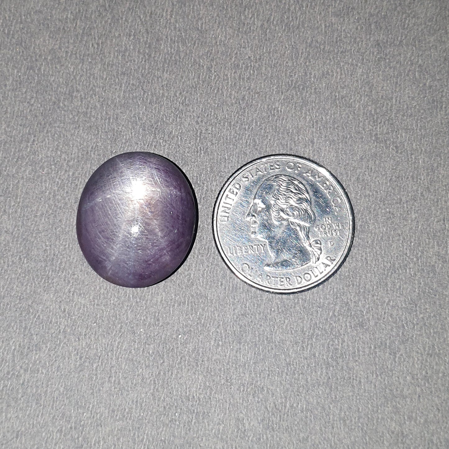 Star Ruby Gemstone Cabochon : 53.20cts Natural Untreated Unheated Purple 6Ray Star Ruby Oval Shape 23*20mm