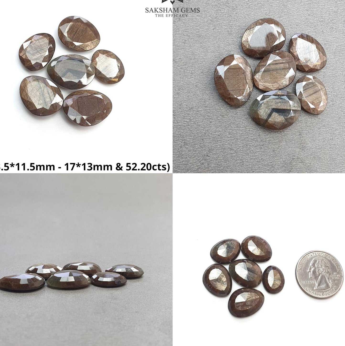 Chocolate Pink Blue & Silver Sheen Sapphire Gemstone Normal Cut : Natural Untreated Golden Brown Sapphire Egg Shape Set