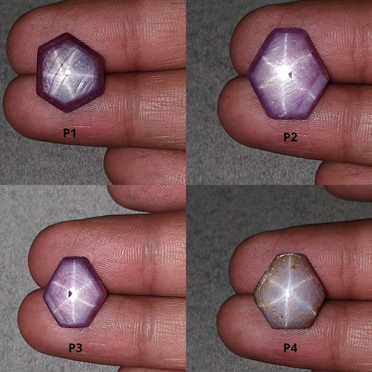 Star Ruby Gemstone Cabochon : 10cts - 16cts Natural Untreated Unheated Record Keeper 6Ray Star Ruby Hexagon Shape