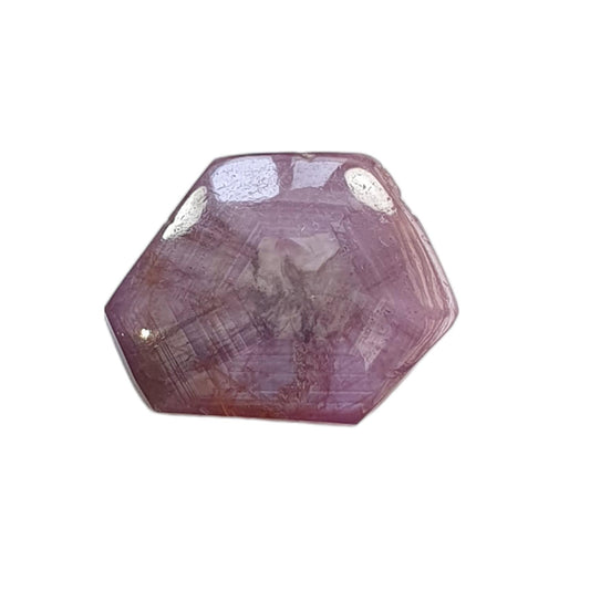 Johnson Star Trapiche Ruby Gemstone Cabochon : 15.60cts Natural Untreated Unheated 6Ray Star Ruby Hexagon Shape 16.5*14mm