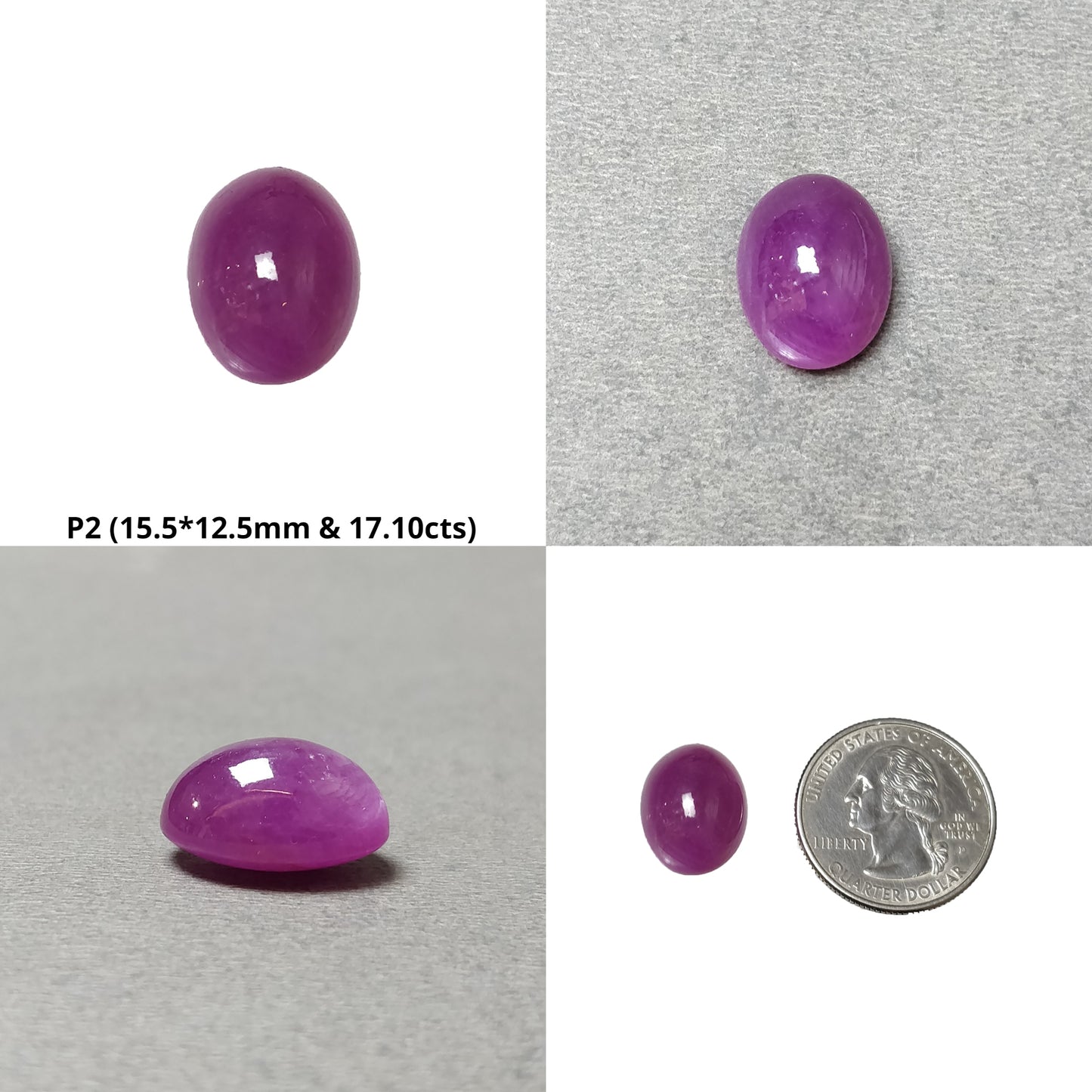Ruby Gemstone Cabochon : Natural Untreated Unheated Ruby Oval Shape 1pc