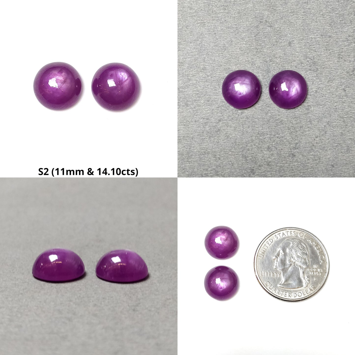 Ruby Gemstone Cabochon : Natural Untreated Unheated Ruby Round Oval & Triangle Shape Sets