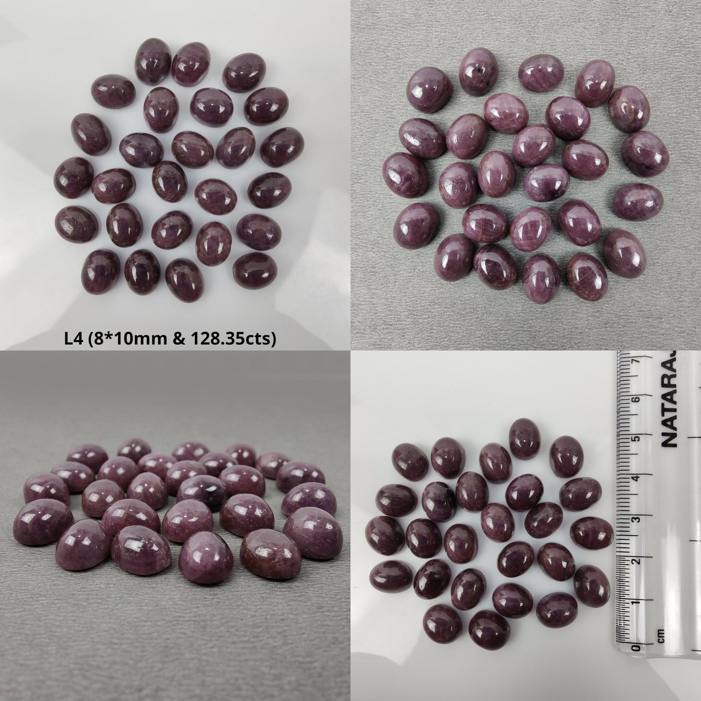 Ruby Gemstone Cabochon : Natural Untreated Unheated Red Ruby Oval Shape 8*10mm Lots For Jewelry