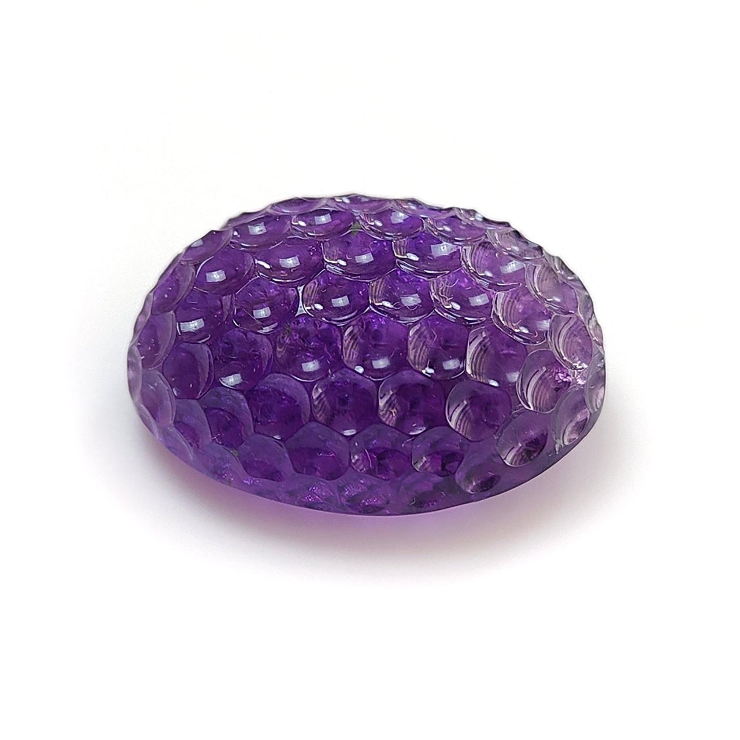 Citrine & Amethyst Quartz Gemstone Carving: Natural Untreated Unheated Yellow Citrine Purple Amethyst Hand Carved Oval Shape 1pc For Jewelry