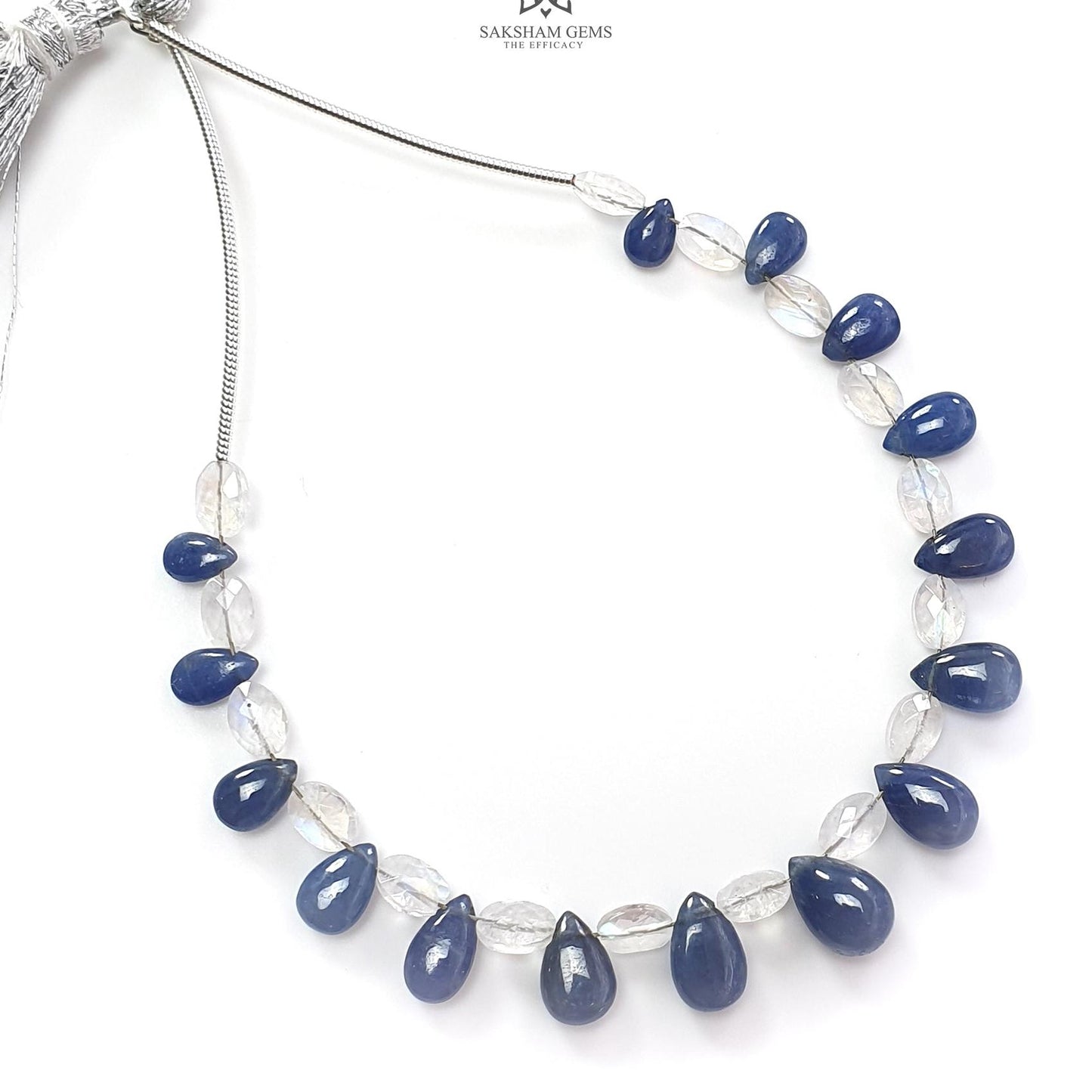 Purple Ruby Blue Sapphire Moonstone Loose Beads: Natural Untreated Ruby, Sapphire Pear, Teardrops Cushion 925 Sterling Silver Plain Beads