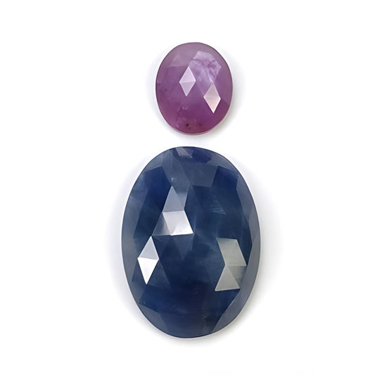 sapphire oval rose cut