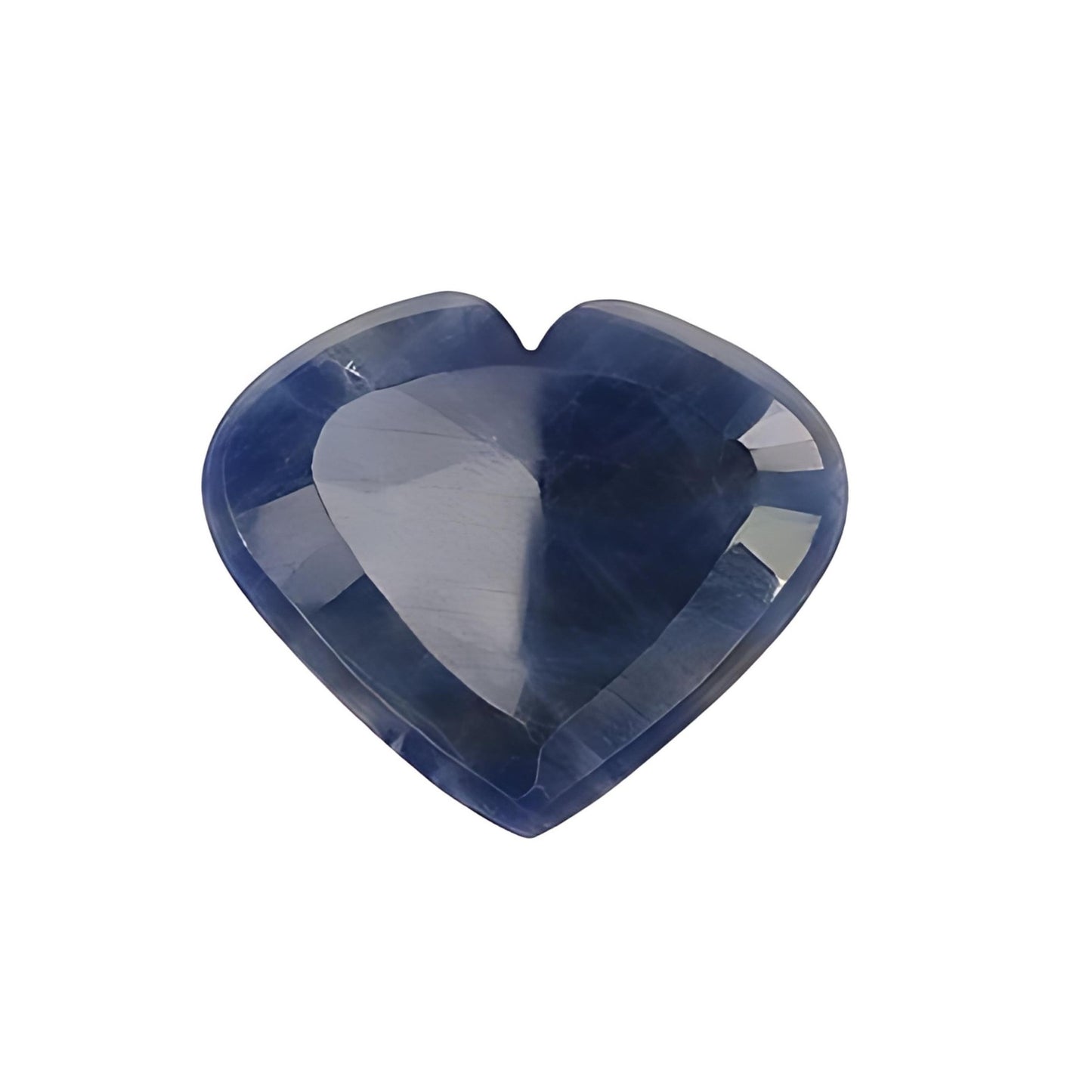 blue sapphire heart faceted cut