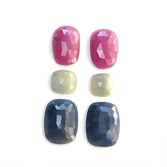 sapphire cushion shape rose cut