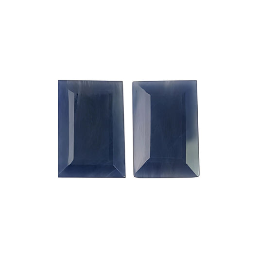 blue sapphire baguette faceted cut