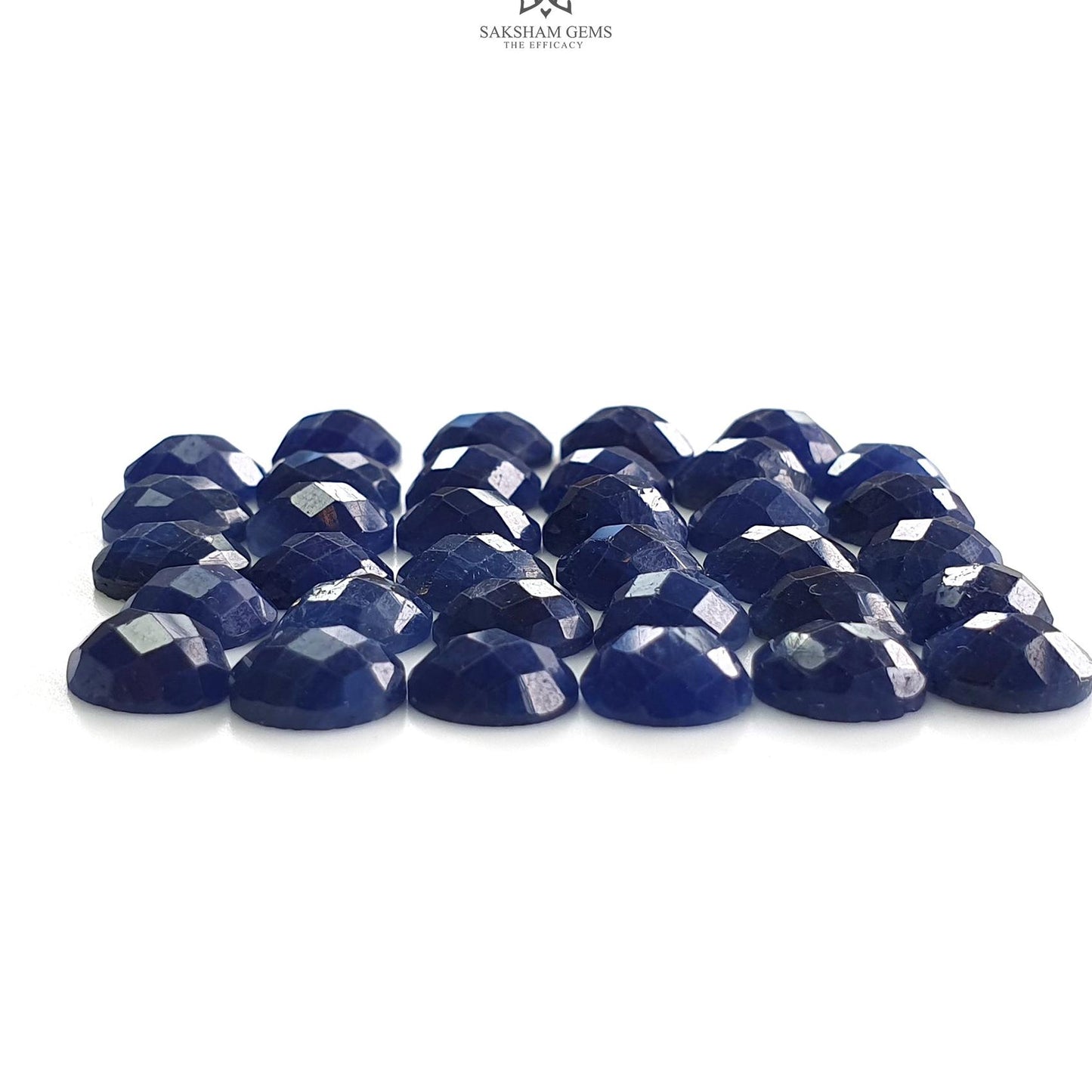Blue Sapphire Checker Cut : 36.00cts Natural Untreated Sapphire Oval Shape 7*5mm 34pcs Lot