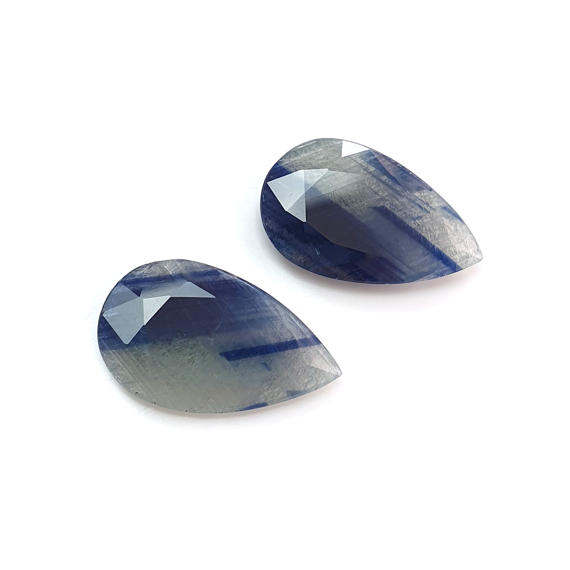 天然未经处理的蓝宝石切工