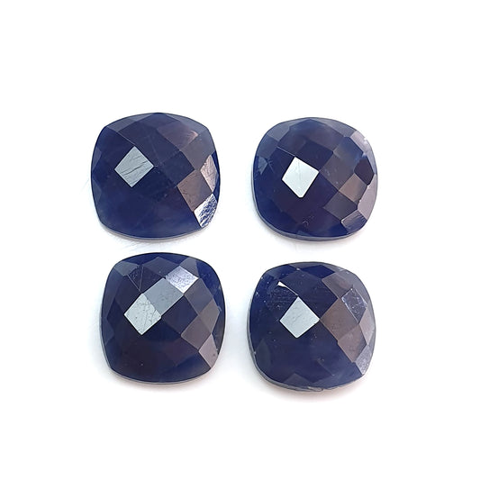 blue sapphire cushion shape rose cut