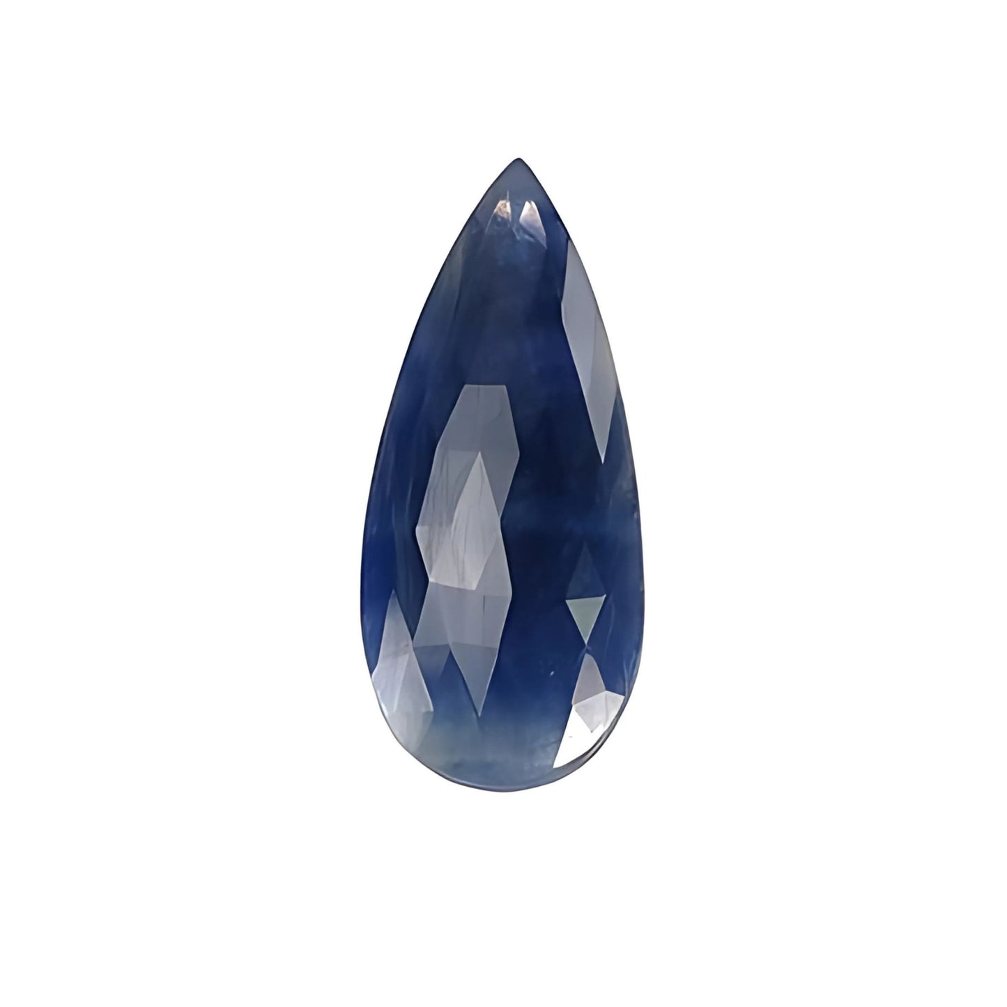 blue sapphire pear rose cut slices