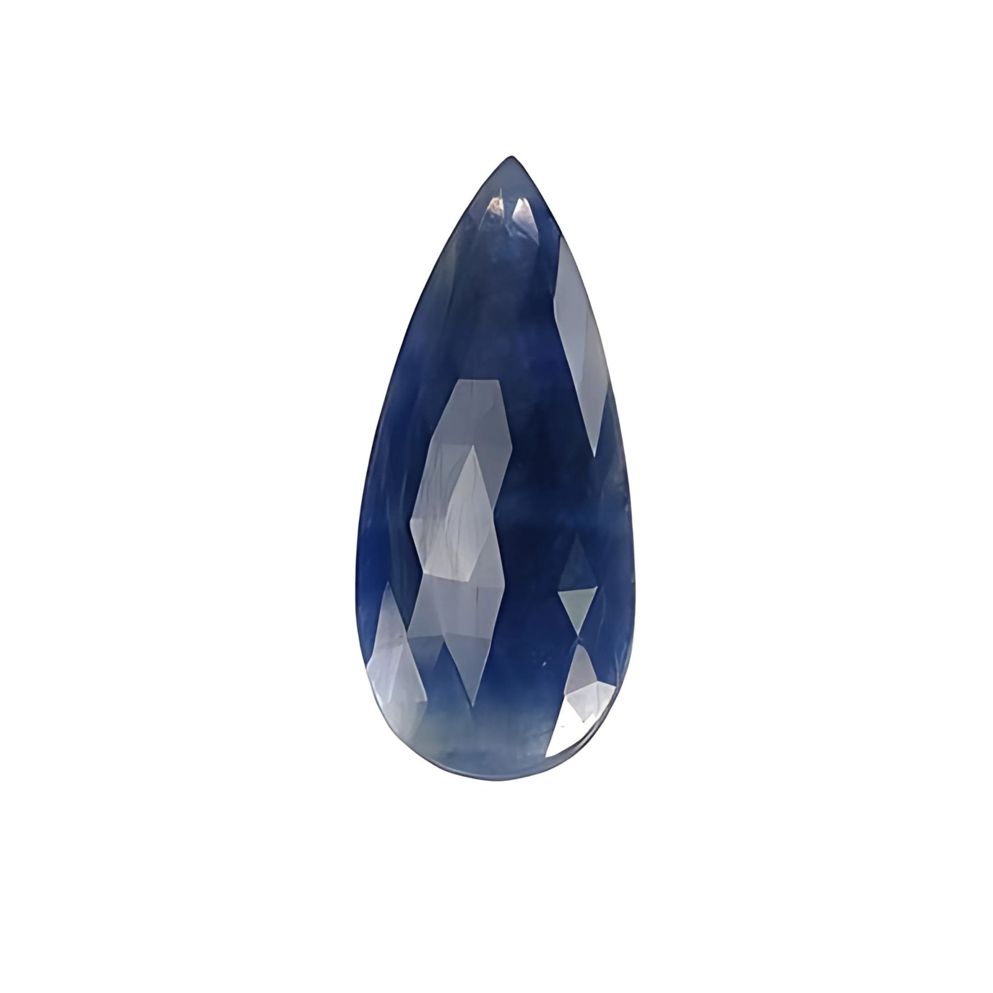 blue sapphire pear rose cut slices