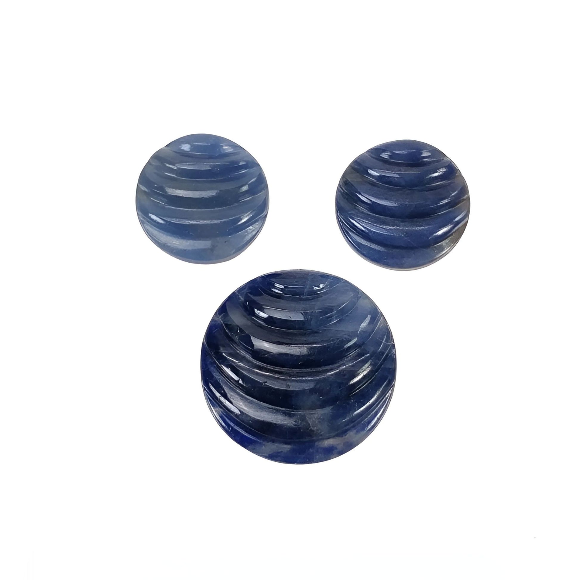 blue sapphire round carving