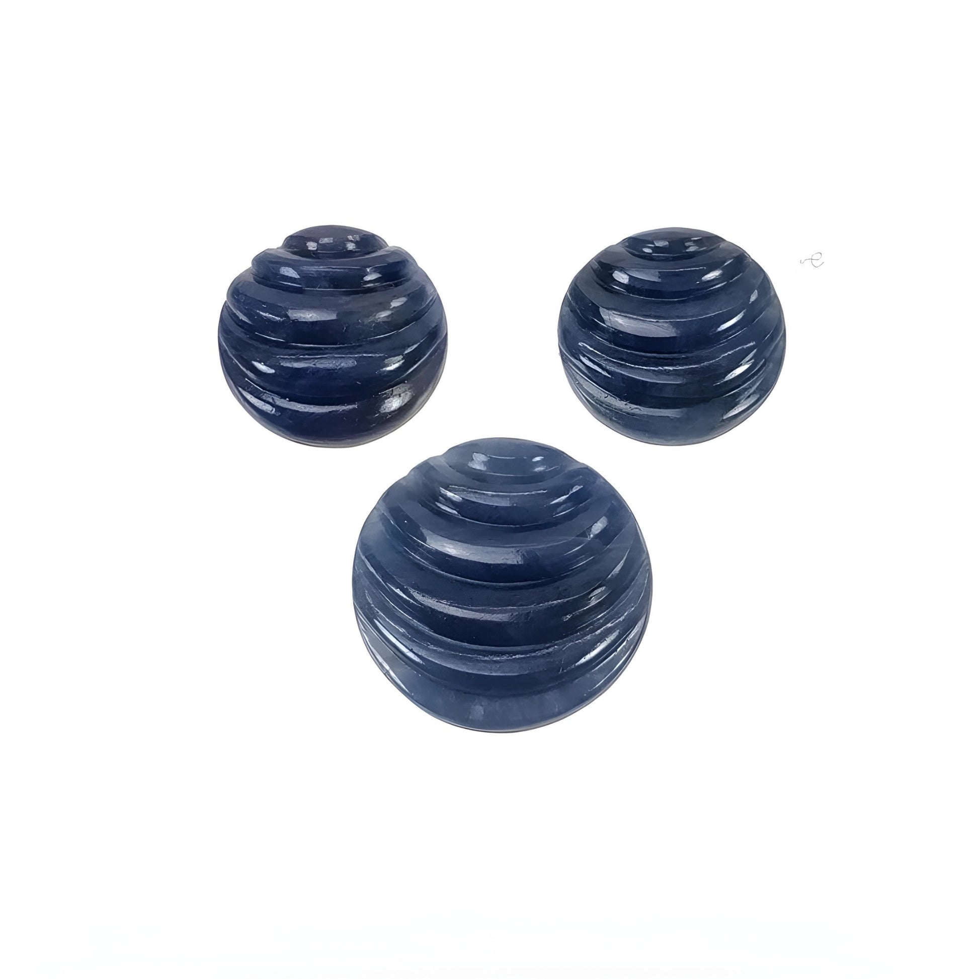 blue sapphire round carving
