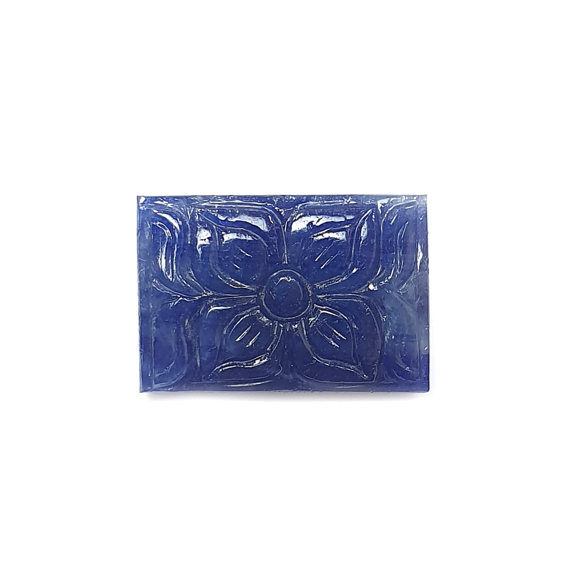 intaglio baguette di zaffiro blu