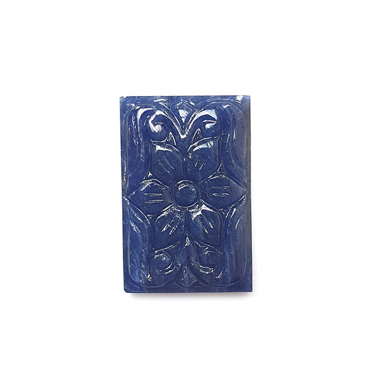 blue sapphire bagutte carving