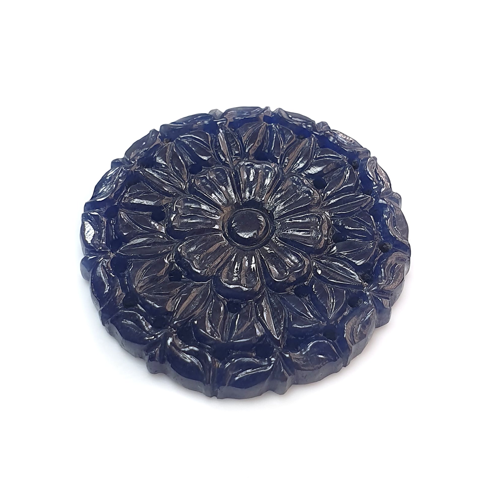 Piedra preciosa de zafiro azul natural