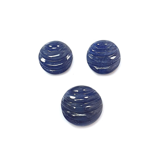 blue sapphire round shape carving