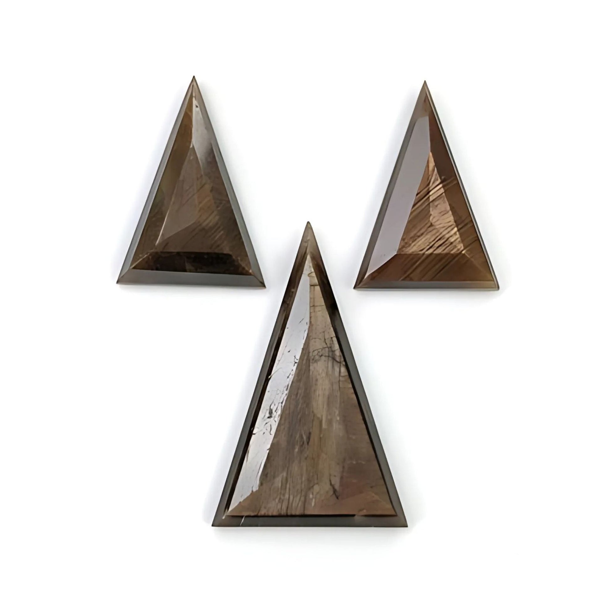chocolate sapphire triangle step cut