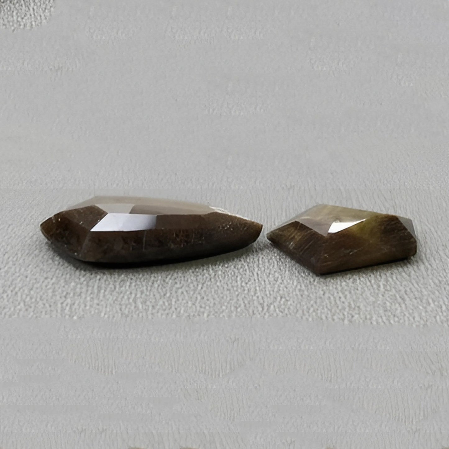 22.50cts Golden Chocolate Sapphire Gemstone Faceted Cut Natural Untreated Fancy Shape