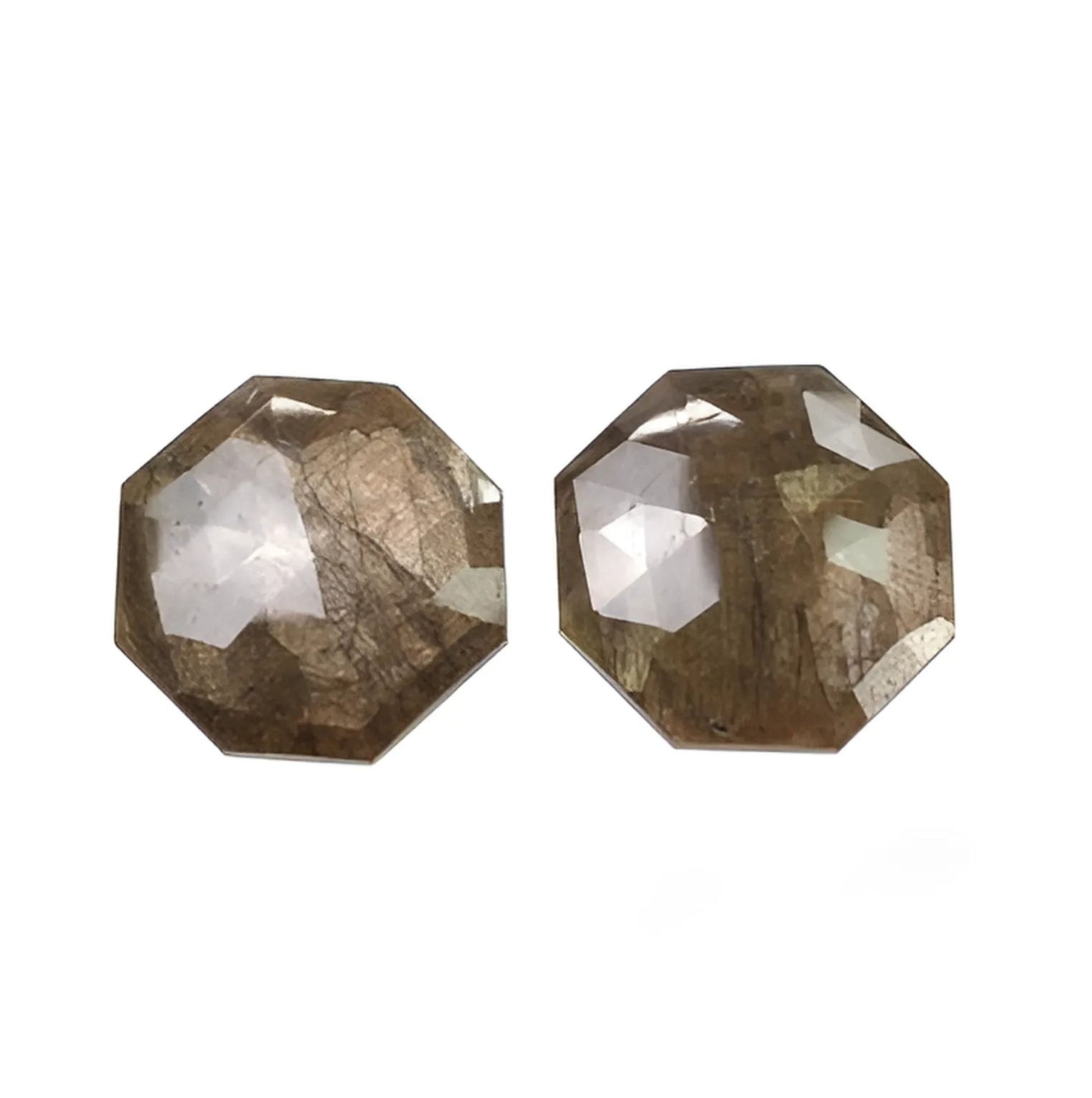 chocolate sapphire hexagon rose cut